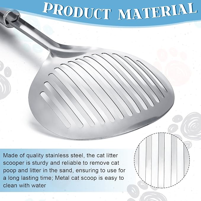 Meanplan 2 Pcs Cat Metal Litter Scoop Litter Scoop, Cat Accessories Scooper - Image 3