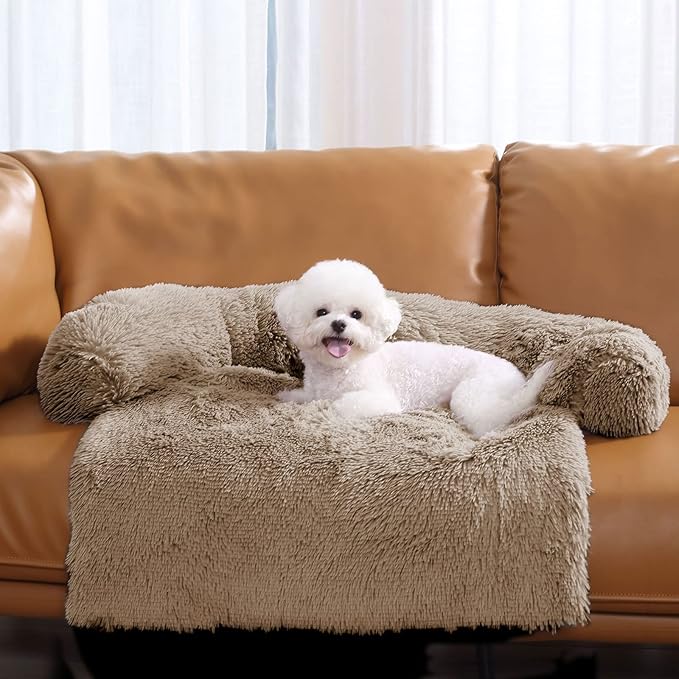 HACHIKITTY Calming Pet Sofa Bed Mat, Washable Plush Couch Cover, Furniture - Image 6