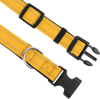 Reflective Dog Collar, Adjustable Soft Neoprene Padded Nylon Pet Collars - Image 3