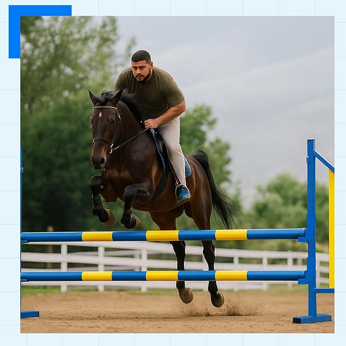 Agility Wing Jumps with Bar Dog Training Hedge Metal Frame Adjustable Pet - Image 7
