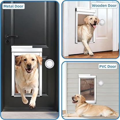 Automatic Dog Door with Doorbell Activation, 2-Flap Electronic Smart Pet Door - Image 8