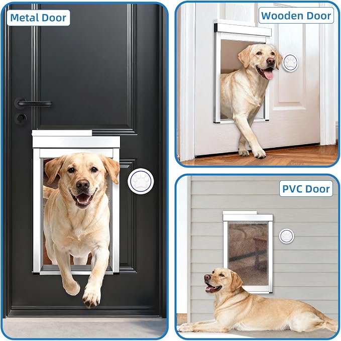 Automatic Dog Door with Doorbell Activation, 2-Flap Electronic Smart Pet Door - Image 8