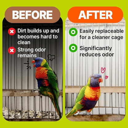 TORTO9 Cage Liner Sheets for Birds – 120 Pack, 11 x 17 in, 1.5 lb | Acid-Free & - Image 3