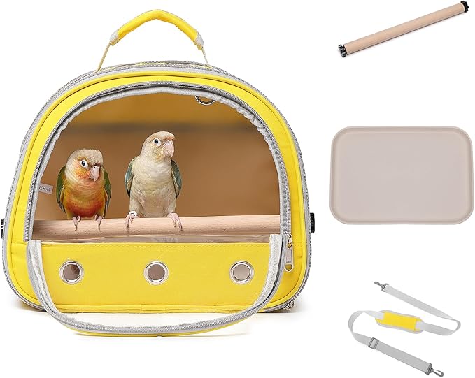 Bird Carrier, Bird Cage Parakeet Parrot Budgie Carrier Backpack by Hcupet