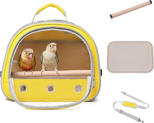 Bird Carrier, Bird Cage Parakeet Parrot Budgie Carrier Backpack by Hcupet