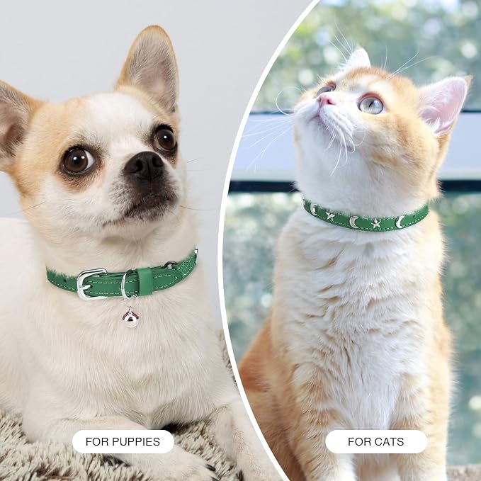 Leather Cat Collars for Boy Girl Cats - Image 6