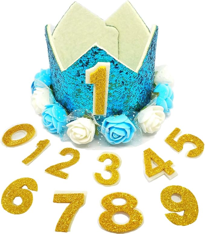 PET SHOW Blue Crown Dog Birthday Hat by PETSHOW