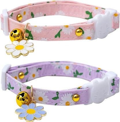 2 Pack Cotton Breakaway Cat Collars by Faygarsle