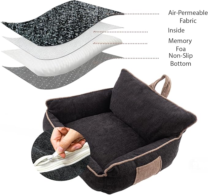 Orthopedic Dog Bed with Memory Foam, Washable Plush Pet Bed - Image 3