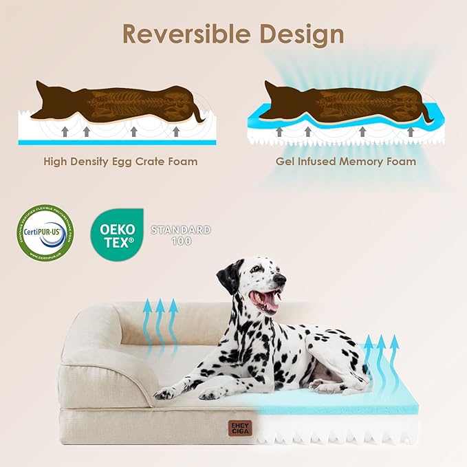 EHEYCIGA Orthopedic Dog Beds for Extra Large Dogs, Waterproof Memory Foam XXL - Image 4