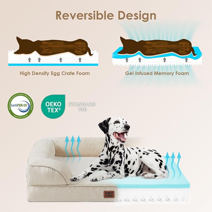 EHEYCIGA Orthopedic XL Dog Beds, Waterproof Memory Foam Dog Bed - Image 4