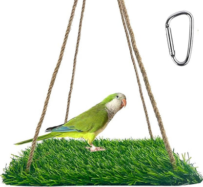 FlidRunest Large Bird Swing Toy, Bird Grass Mat Hammock Swing by FlidRunest
