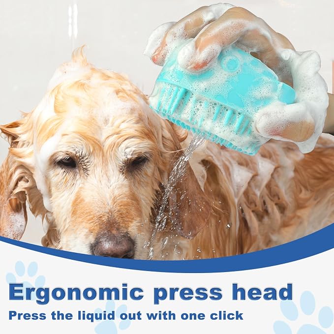 2PCS Dog Washing Gloves and Dog Shampoo Brush, Dog Bath Supplies Dog and Cat - Image 6
