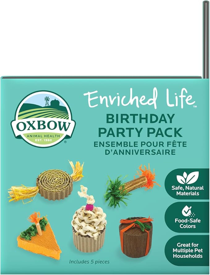 Oxbow Enriched Life Birthday Party Pack, Rabbit & Guinea Pig Toys, Enrichment - Image 2