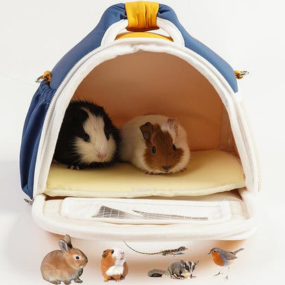 ABLAZEZAI Guinea Pig Carrier, Small Animal Snake Travel Bag, Breathable Outdoor by ABLAZEZAI
