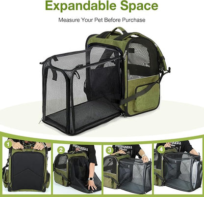 Lekebobor Large Cat Backpack Carrier Expandable Pet Carrier Backpack - Image 4