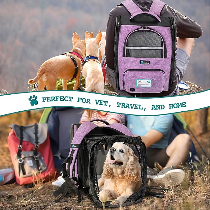 PetAmi Dog Cat Backpack Carrier, Expandable Pet Carrier Backpack - Image 7