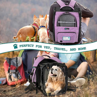 PetAmi Dog Cat Backpack Carrier, Expandable Pet Carrier Backpack - Image 7