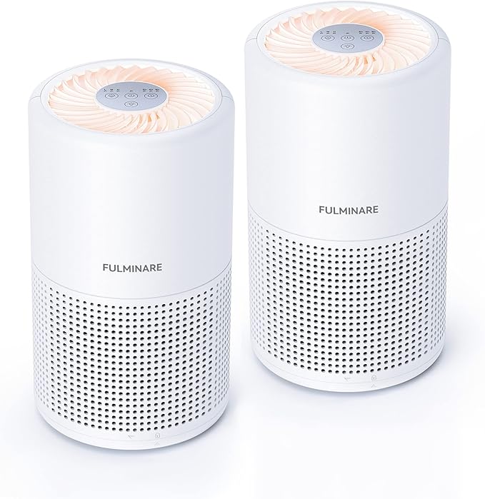 FULMINARE Air Purifiers for Bedroom H13 True HEPA Air Filter Quiet Air Cleaner by PureAirPowerfulSound