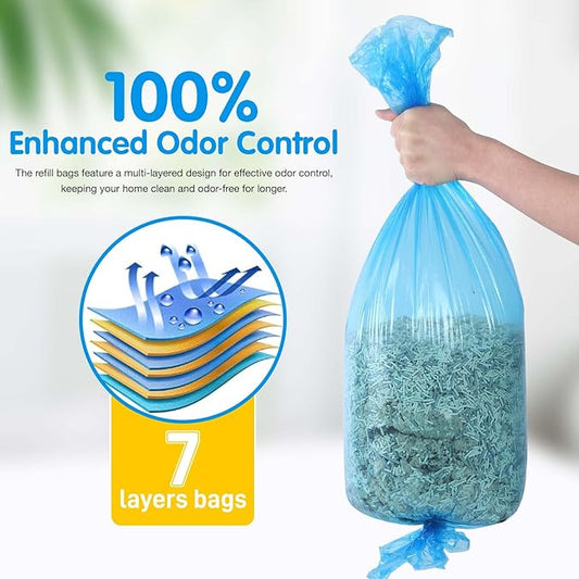 Cat Litter Refills Bags 8 Pack Enhanced Odor Control Litter Refills Compatible - Image 2