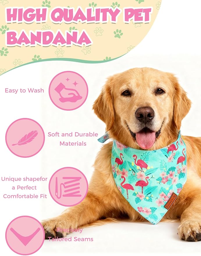 Luxury Double-Layer Dog Birthday Bandana – Handmade, Silk-Soft Polyester - Image 3