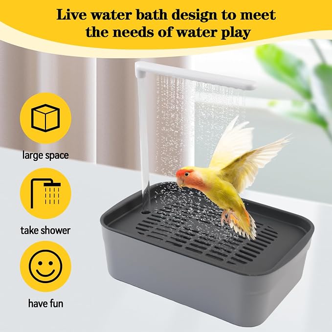 Automatic Parakeet Bath, Parrot Shower Fountain - Image 2