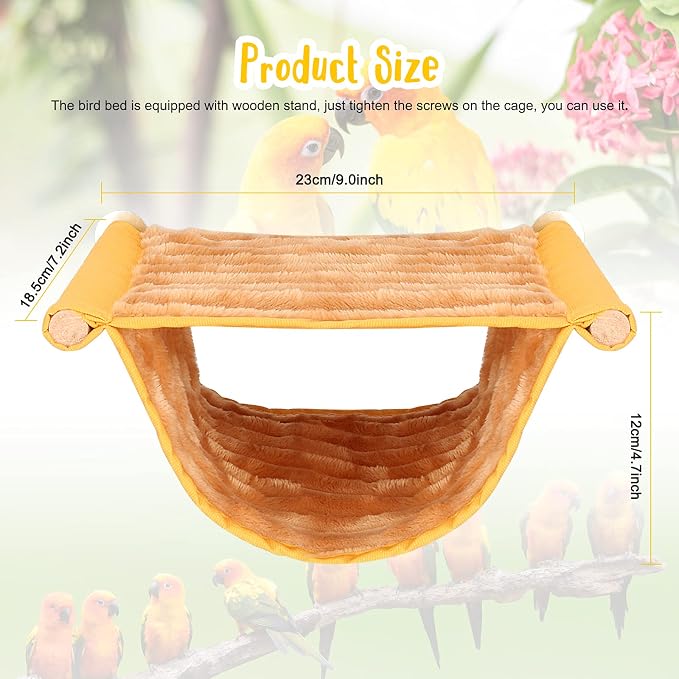 BWOGUE Winter Warm Bird Nest Bed Hanging Hammock Snuggle Hut Parrot House Tent - Image 2