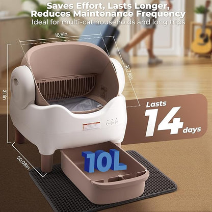 Automatic Litter Box Open Top: Self Cleaning Cat Litter Box Smart - Image 3