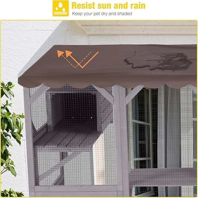 Aivituvin Catio Outdoor Cat Enclosure Window, Wall-Mounted Large Walk-in Cat - Image 3