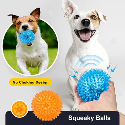 VITEVER 8 Colors 2.5” Squeaky Dog Toy Balls - Image 2