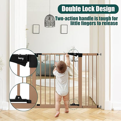 keny 29.7"-46" Baby Gate for Stairs, Auto Close Dog Gates for Doorways - Image 2