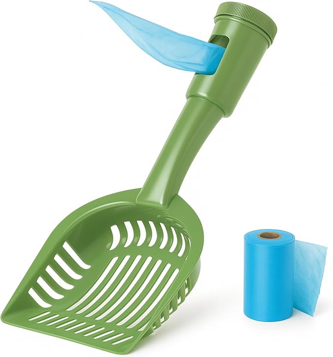 2-in-1 Pooper Scooper with Bag Attachment, Cat Litter Shovel Scoop with Bag by Unknown