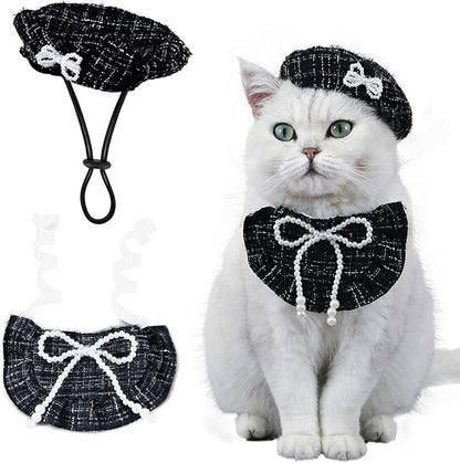 HOWWFALY 2PCS Cat Beret Hat by HOWWFALY