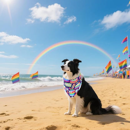 30 Pack Rainbow Dog Bandanas Bulk - Image 7