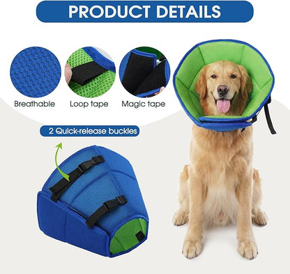 Dog Cone Collar After Surgery for Large Dogs, Adjustable Soft Cone for Dogs to - Image 4