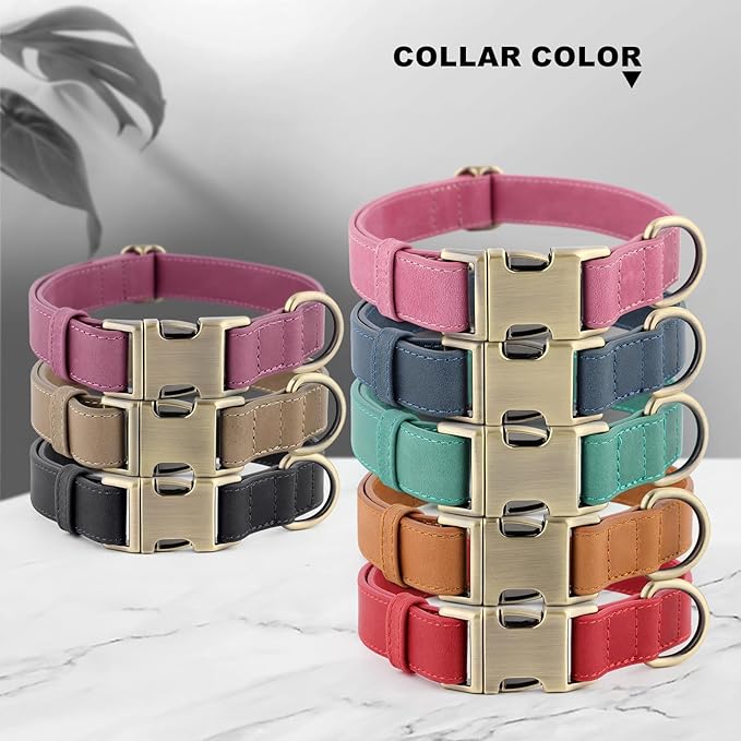 Plutus Pet Genuine Leather Dog Collar – Adjustable Pet Collar - Image 8