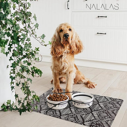 NALALAS Dog Mat for Food and Water, Cat Feeding Mat | Waterproof Dog Bowl Mat | - Image 8