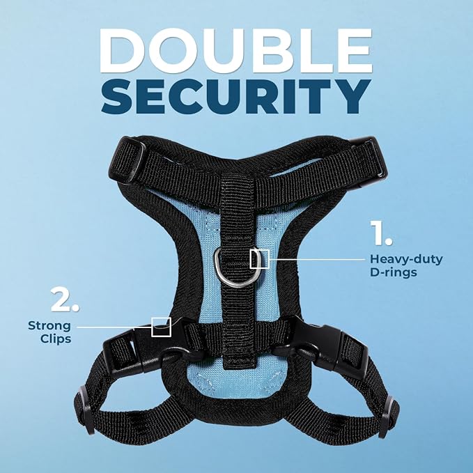 Voyager Escape-Proof Step-in Lock Cat Harness & 5ft Neoprene-Handle Leash Set - Image 2
