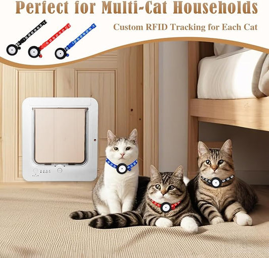 Smart Cat Door for Interior & Exterior, Flap Opening is 7.67’’ by 7'', RFID Cat - Image 2