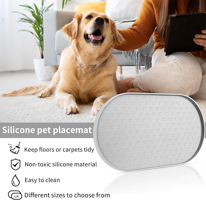 KPWACD Dog Food Mat Anti-Slip Bowl Mats - Image 8