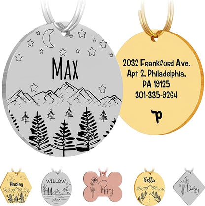 PawFurEver Custom Engraved Pet ID Tag – Personalized Dog Name Tag by PawFurEver