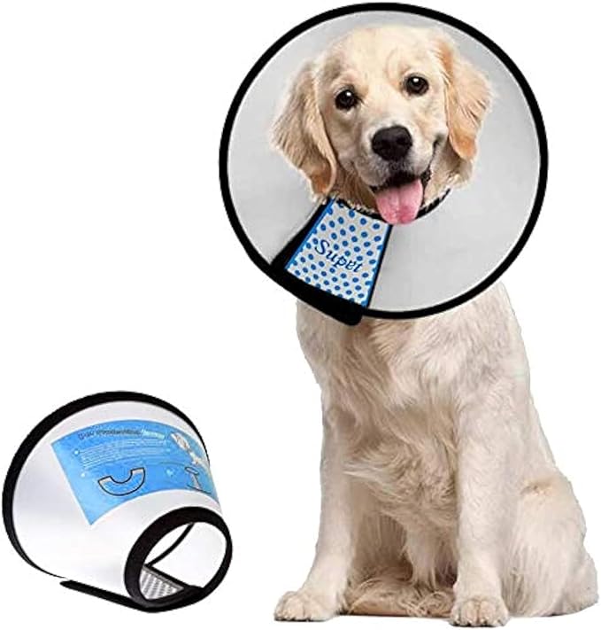 Supet Dog Cone Collar Adjustable After Surgery, Comfortable Pet Recovery Collar by Supet