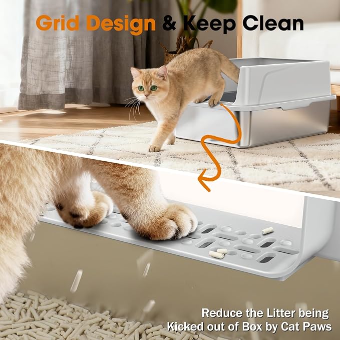 2PACK Stainless Steel Cat Litter Box - Image 8
