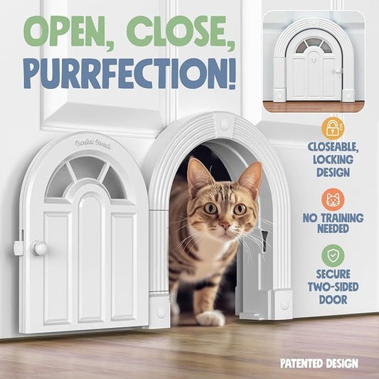 Purrfect Portal Meow Manor® XL Interior Cat Door, No-Flap Pet Door - Image 2