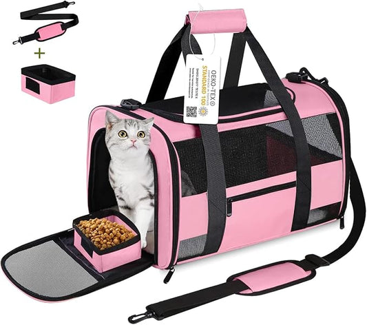 Cat Carrier Pet Carriers Airline Approved by SECLATO