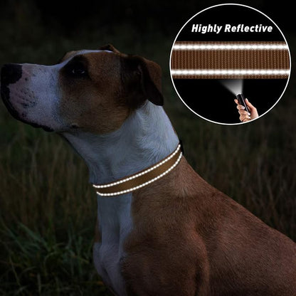 TagME Reflective Nylon Dog Collars, Adjustable Classic Collar - Image 5