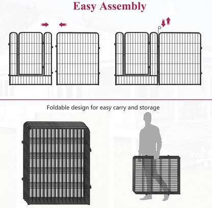 Dog Playpen Dog Fence Outdoor for Yard, 32inch 28 Panels Dog Pens Outside - Image 6