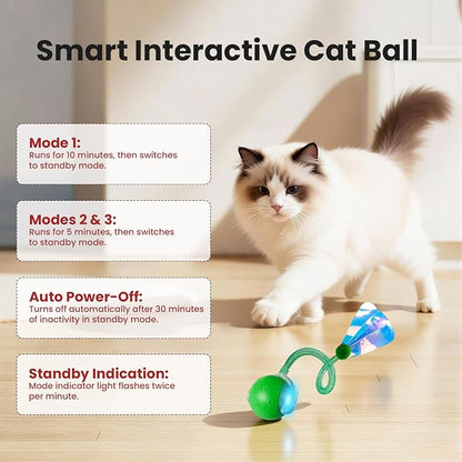 Rocfish Interactive Cat Toy for Indoor Cat, Smart Automatic Cat Chase Ball Toy - Image 6