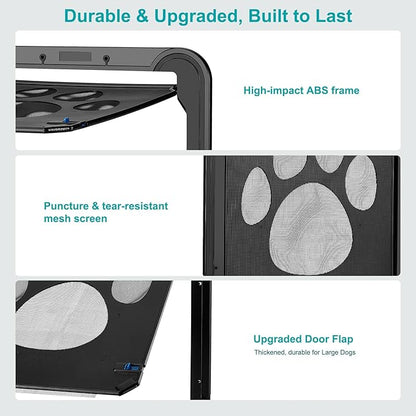 Ownpets Dog Screen Door, Inside Door Flap 12x14x0.4 Inch, Lockable Pet Screen - Image 2