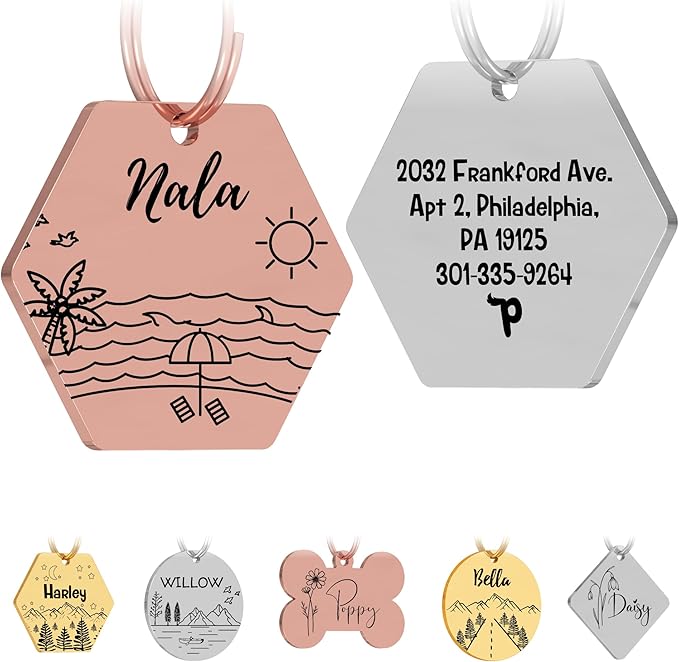 PawFurEver Custom Engraved Pet ID Tag – Personalized Dog Name Tag by PawFurEver